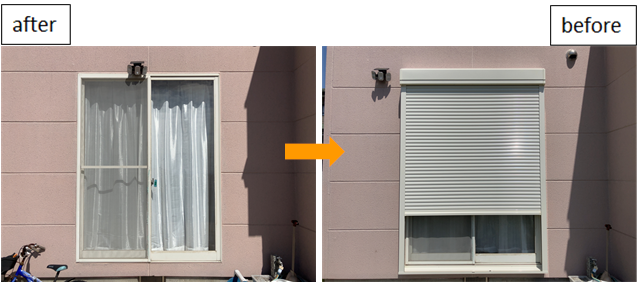 施工事例　リフォームシャッター工事　桐生市　Ｈ様邸