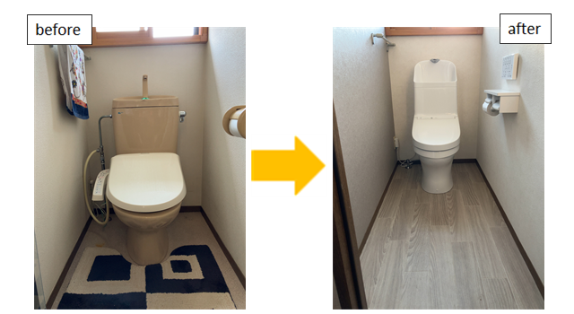施工事例　トイレリフォーム　前橋市　Ｋ様邸