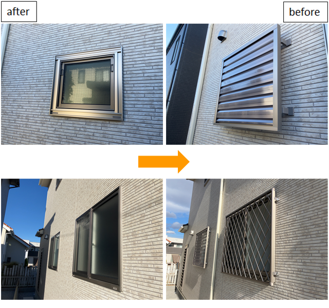 施工事例　面格子工事　藤岡市　Ｍ様邸