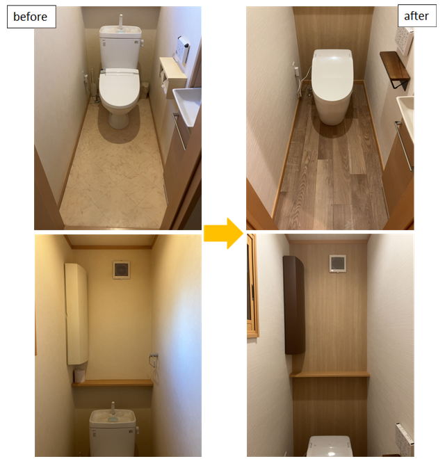 施工事例　トイレリフォーム　前橋市　N様邸