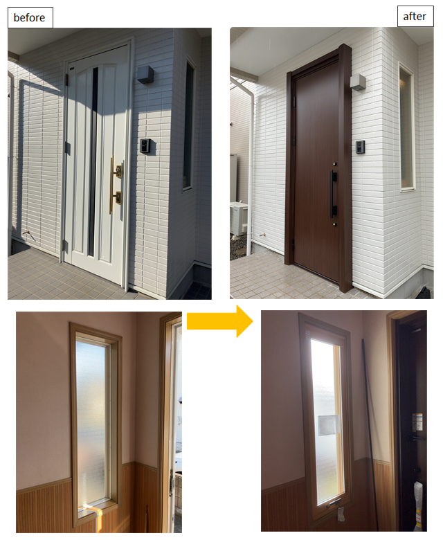 施工事例　リシェント玄関ドア　前橋市　Ｓ様邸