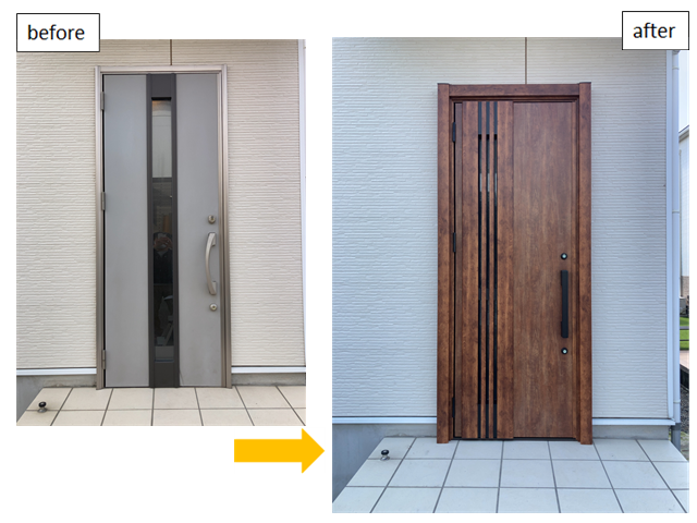 施工事例　ドアリモ玄関ドア　前橋市　Ｓ様邸