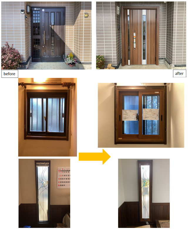 施工事例　リシェント玄関ドア　桐生市　Ｏ様邸