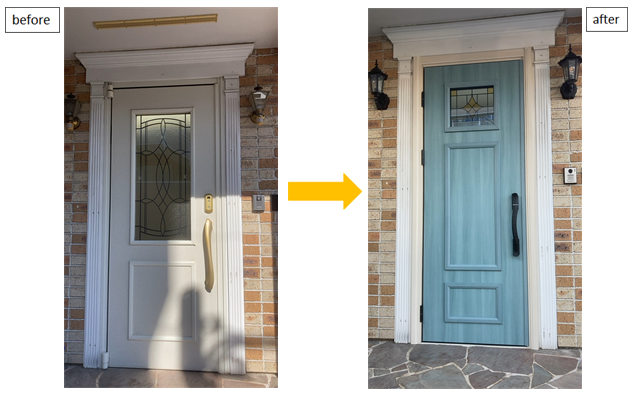 施工事例　ドアリモ玄関ドア　高崎市　Ｆ様邸