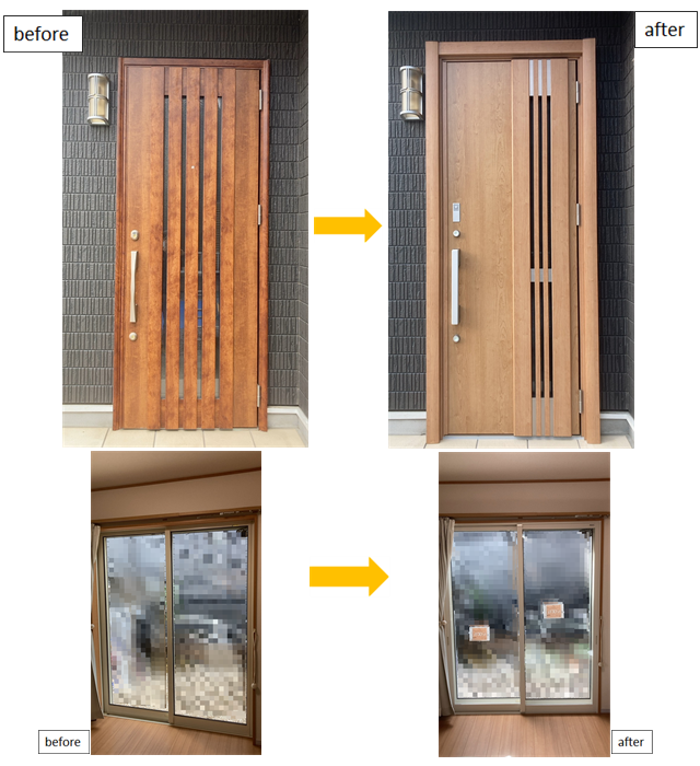 施工事例　リシェント玄関ドア　高崎市　N様邸