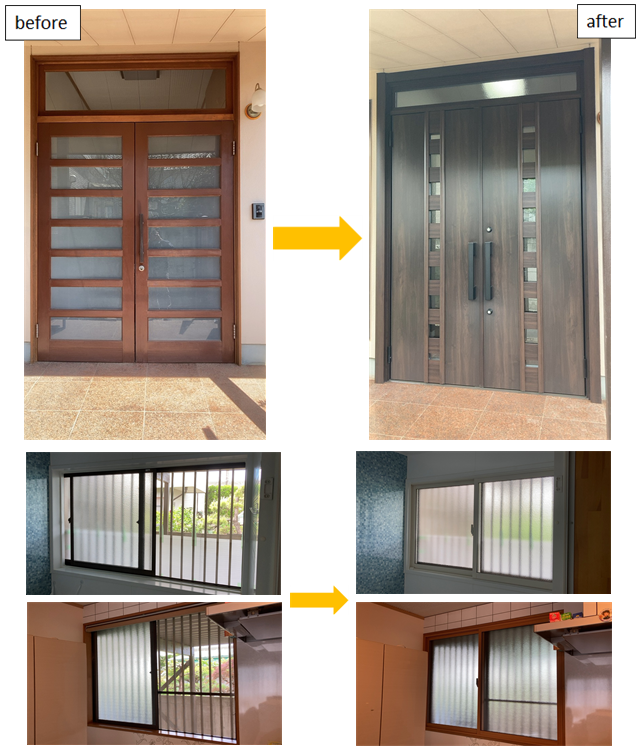 施工事例　リシェント玄関ドア　前橋市　Ｔ様邸