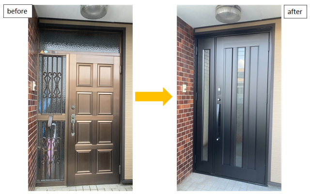 施工事例　リシェント玄関ドア　前橋市　N様邸