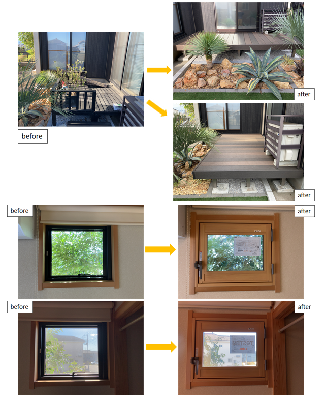 施工事例　内窓・ウッドデッキ工事　前橋市　Ｋ様邸