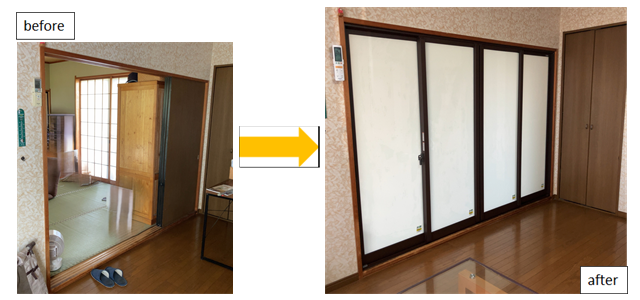 施工事例　前橋市　Ａ様邸　間仕切り工事