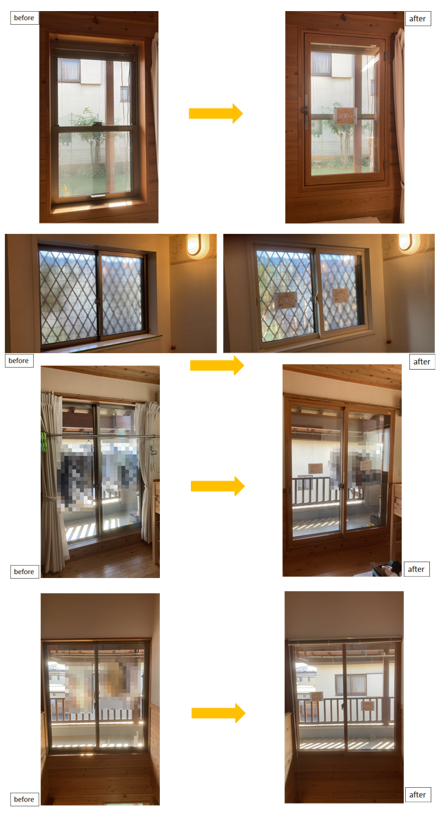 施工事例　内窓インプラス　前橋市　Ｋ様邸　２回目