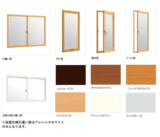 内窓インプラス 商品バリエーション